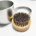 Wooden Handle Base Beard Brush With Customized Logo Design